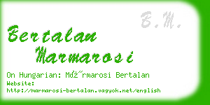 bertalan marmarosi business card